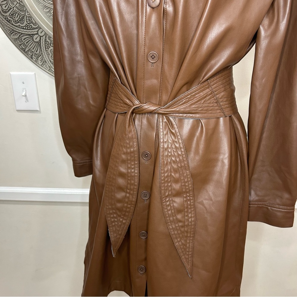 NWT $99 BB Dakota Steve Madden Brown faux leather jacket - Size L - Picture 4 of 10